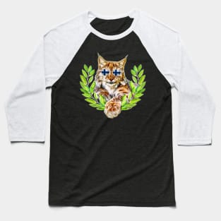 The finland lynx cat in freedom a wild cat in satisfaction Baseball T-Shirt